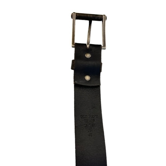 Old Navy Black Genuine Italian Leather Dress Belt Made In Usa Size 40 - Picture 2 of 4